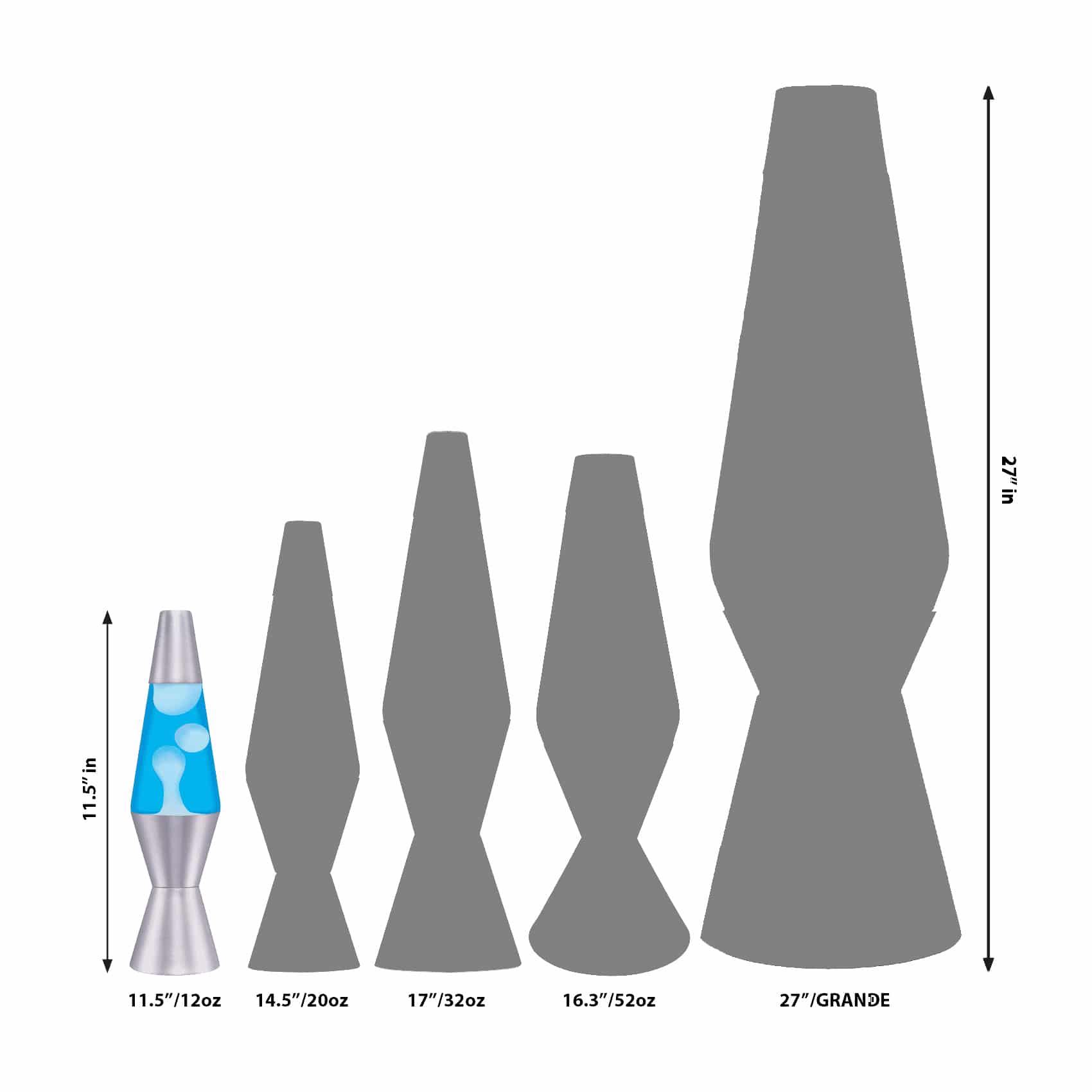 11.5″ LAVA Lamp – White/Blue/Silver - Image 2