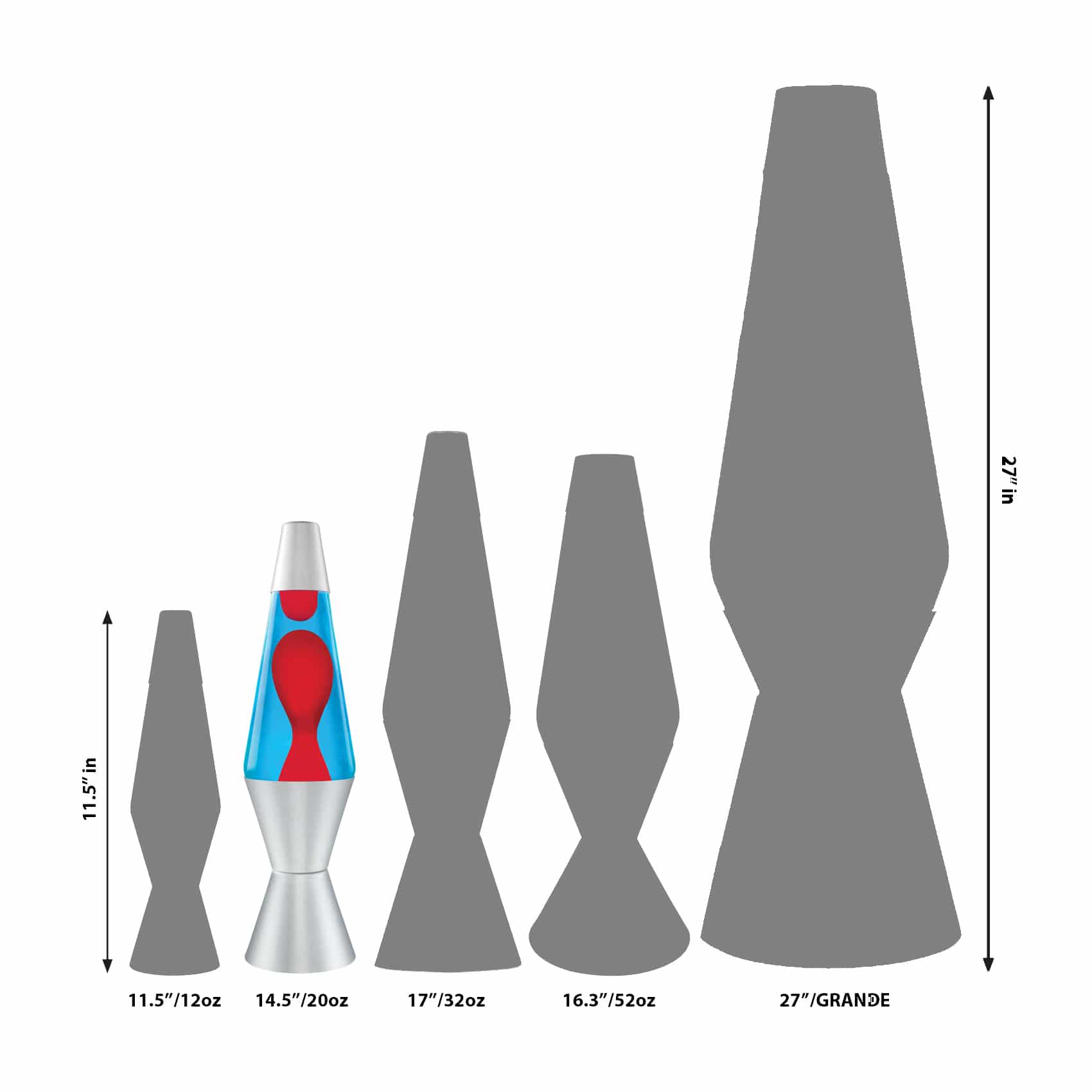 14.5″ LAVA Lamp – Red/Blue/Silver - Image 2